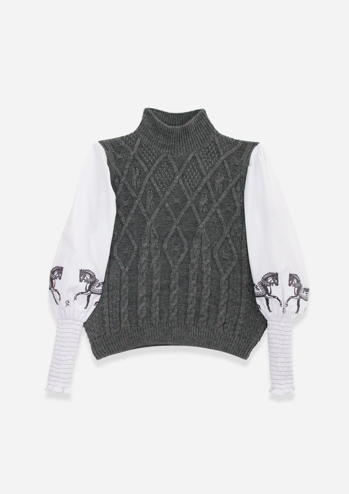 Ellie Cable Knit Sweater | Embroidered - RönnerSweaterXS