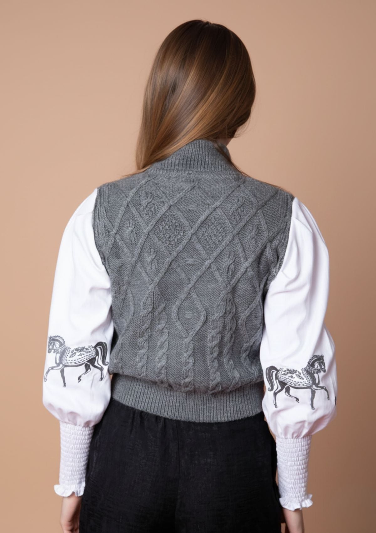 Ellie Cable Knit Sweater | Embroidered - RönnerSweaterXS