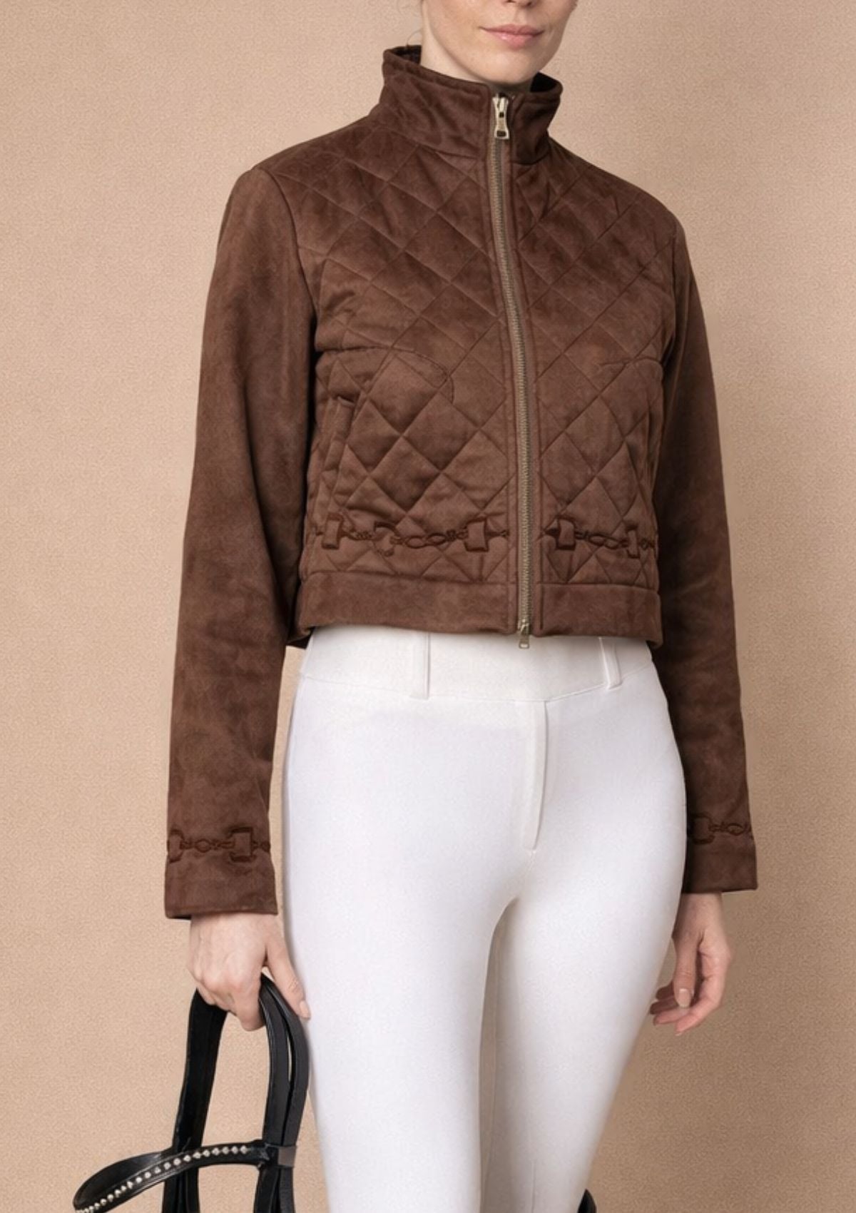 Ember Embroidered Cropped | Brown - RönnerJacketsS