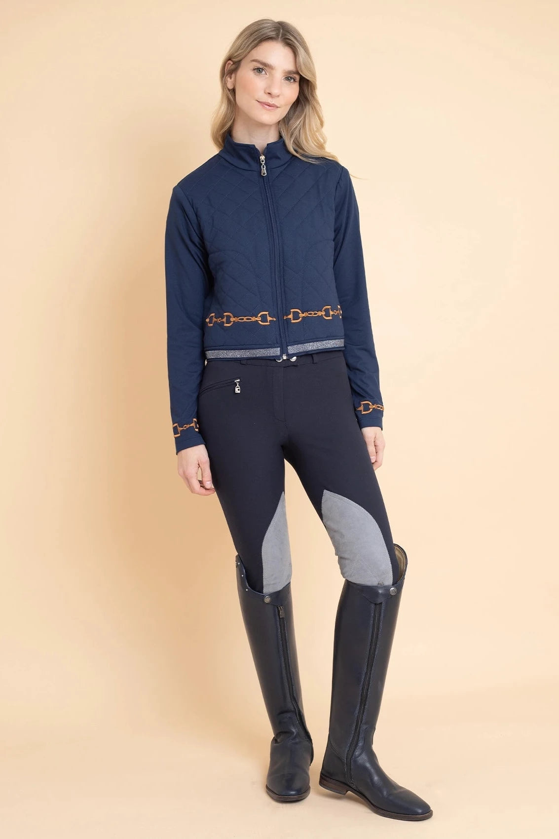Ember Embroidered Cropped Zip Jacket - RönnerJacketsXS