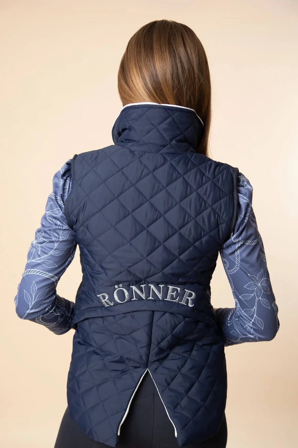 Florence Barn Vest | Embroidered | Navy - RönnerVestXS
