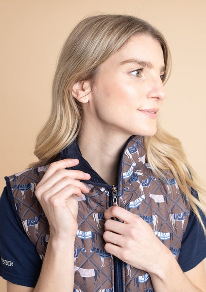 Florence Quilted Vest | Victory Print