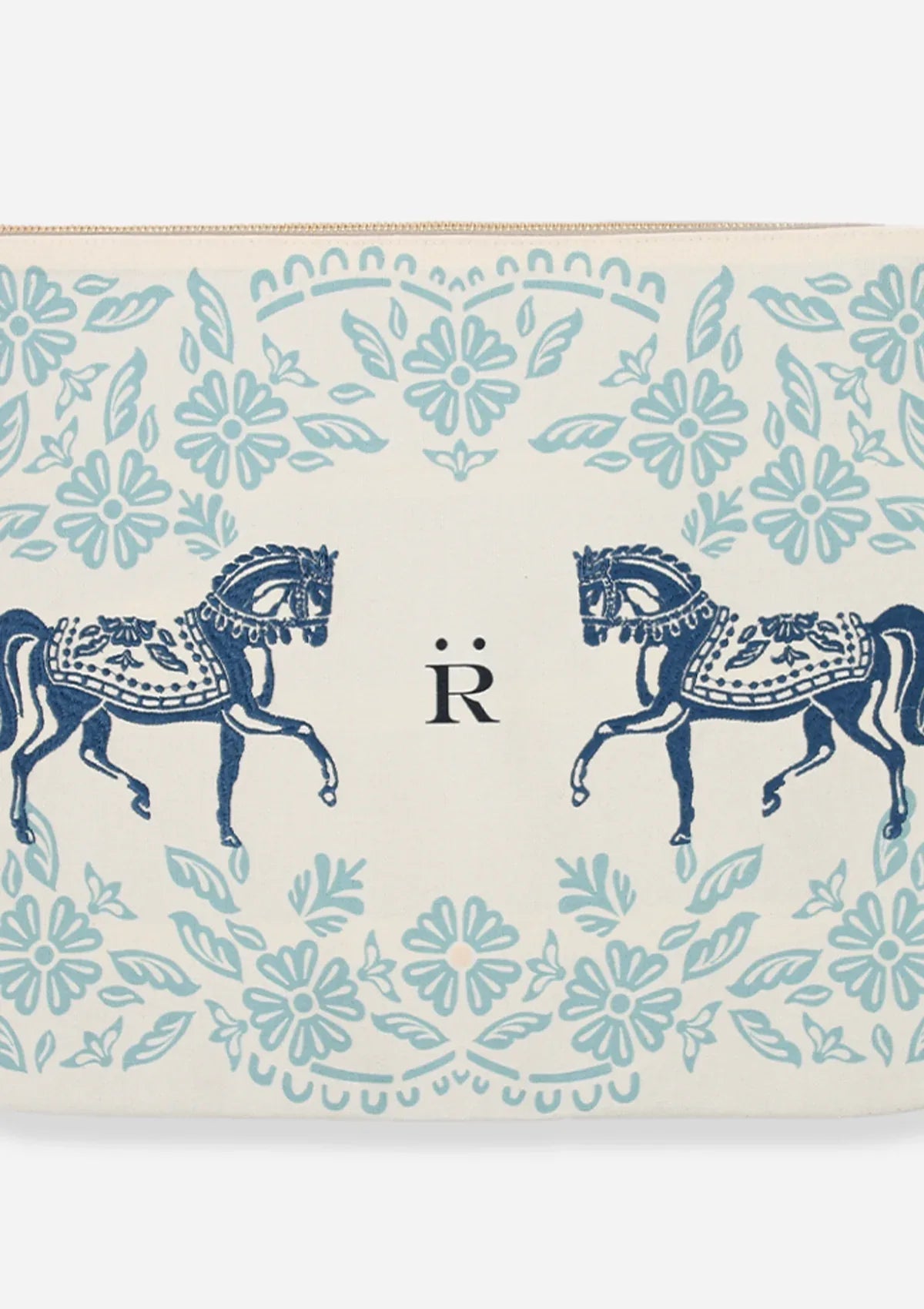 Flower Horses Pouch - RönnerPouchBlue