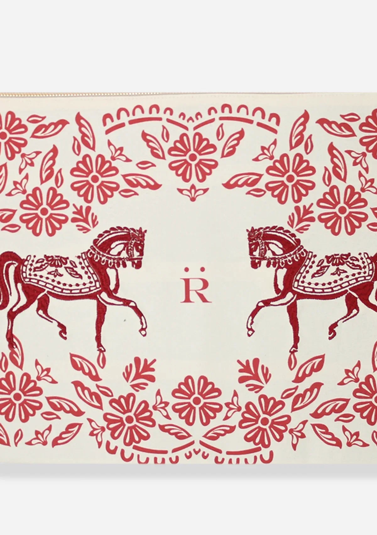 Flower Horses Pouch - RönnerPouchRed