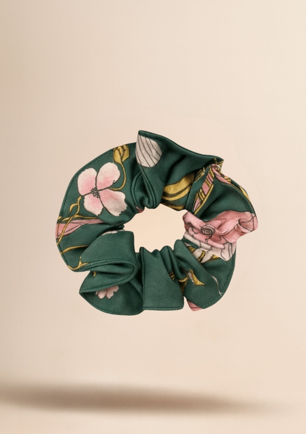 Hair Scrunchie | Herbaria Print - RönnerDeep Green