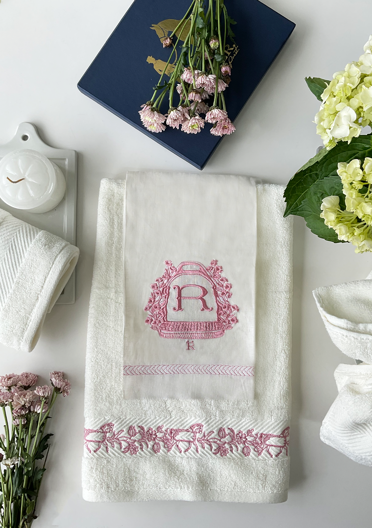 Hand towel Set Pink