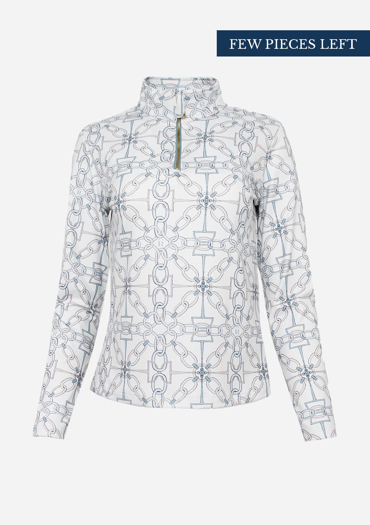 Harmony Quarter Zip Long Sleeve | Chainlink Print Powder