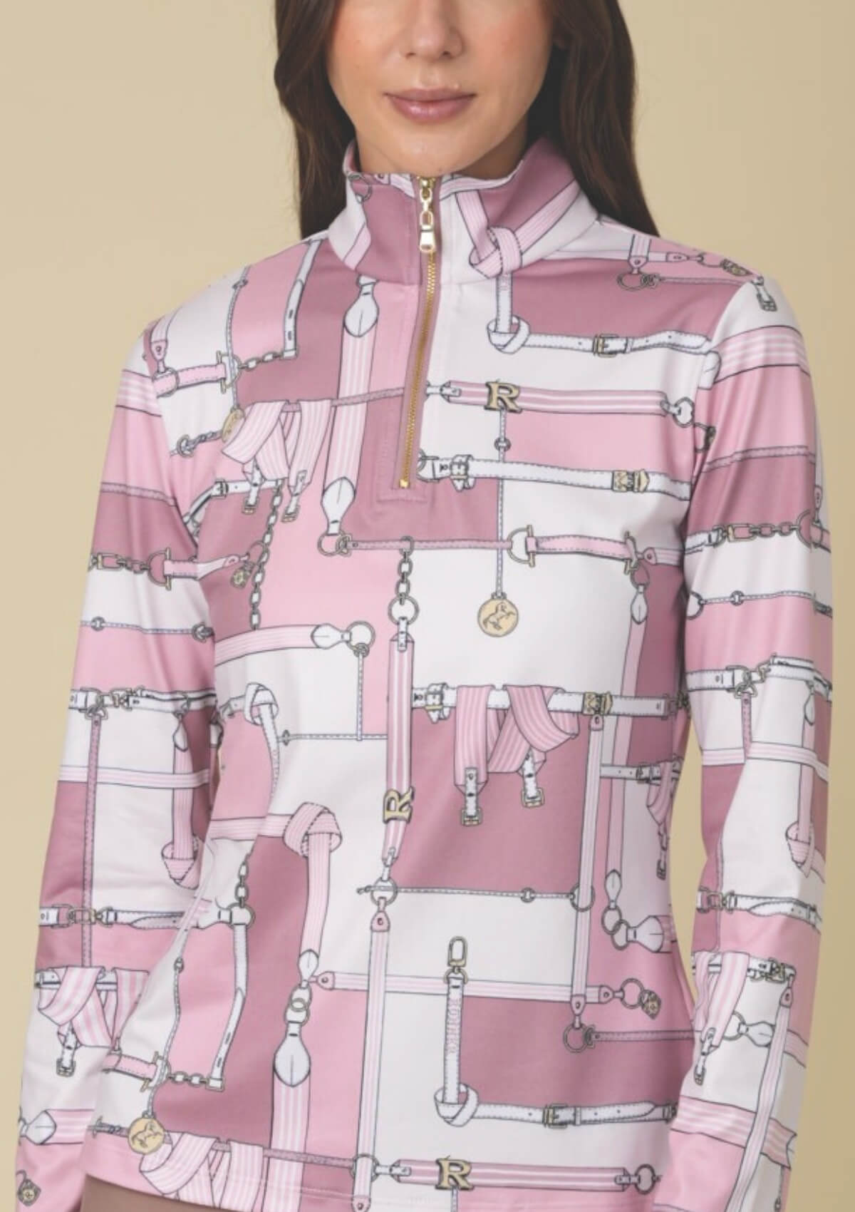 Harmony Q-Zip | Long Sleeve | Jubilea Print | Rose