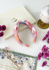 Printed Linen Knotted Headband | Geo Horses