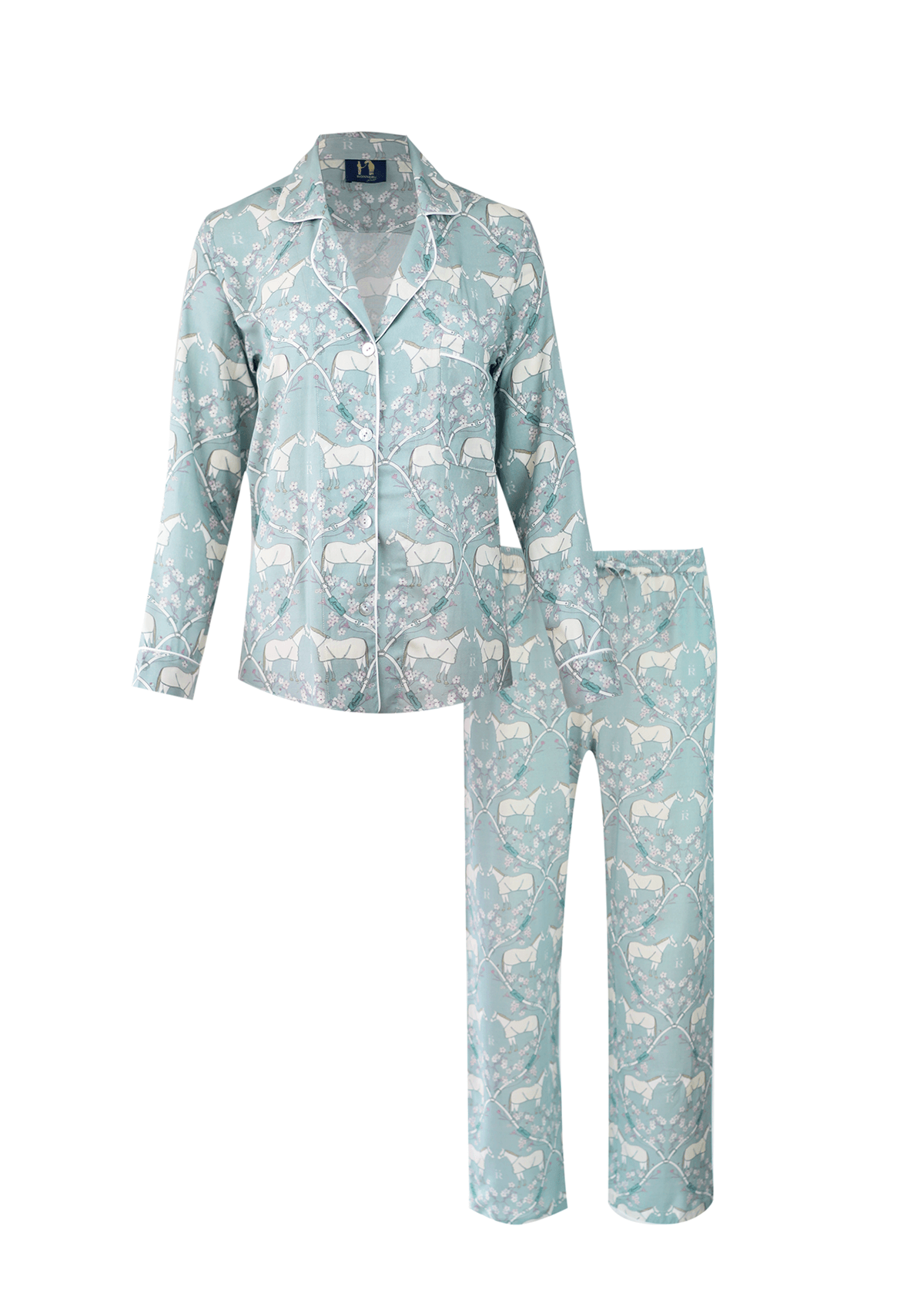 Hoofbeat Dreams PJ’s Set | Blue | Equestrian Sleepwear Collection
