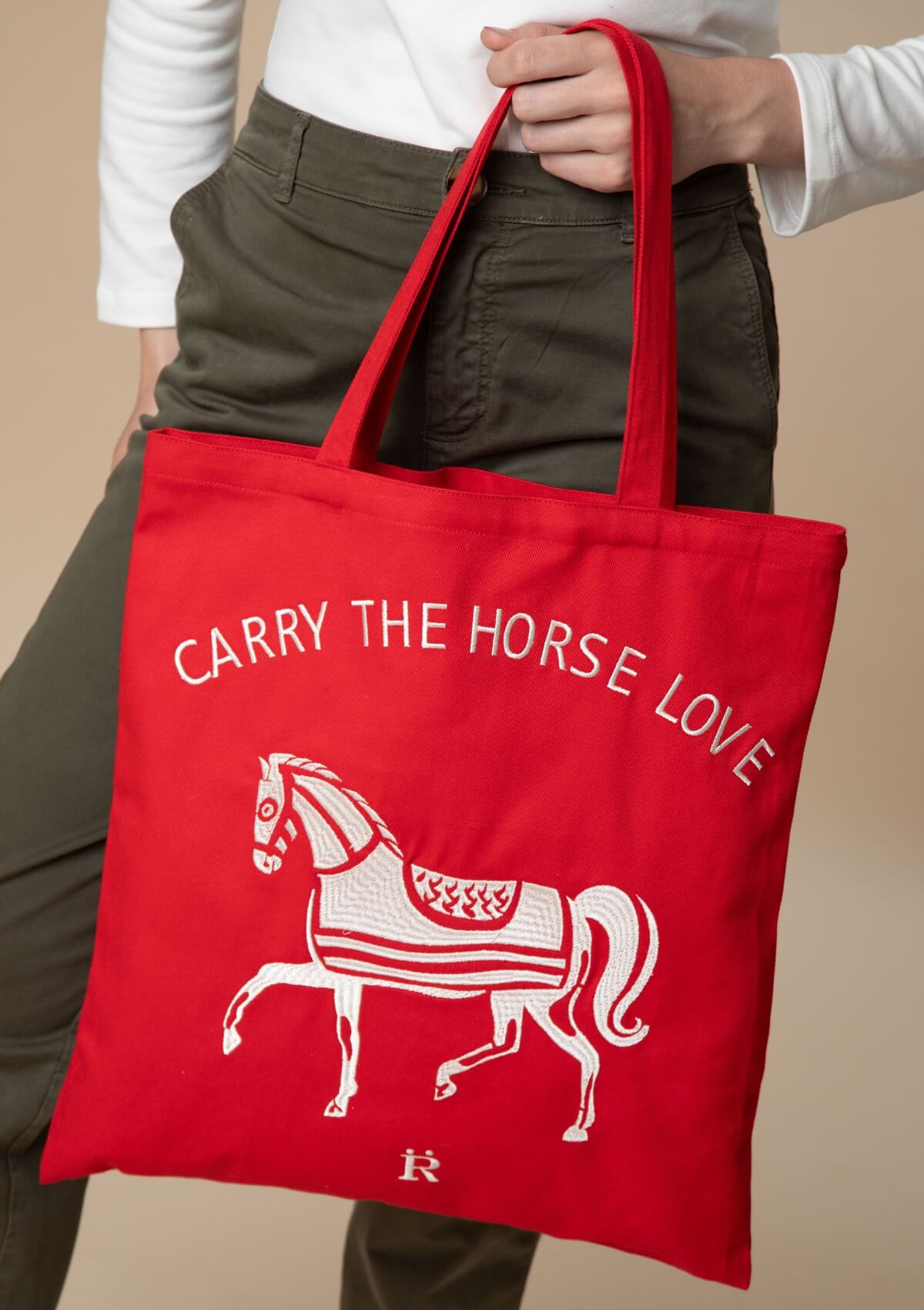 Horse Love Cotton Tote | Carry The Love Horse - RönnerRed
