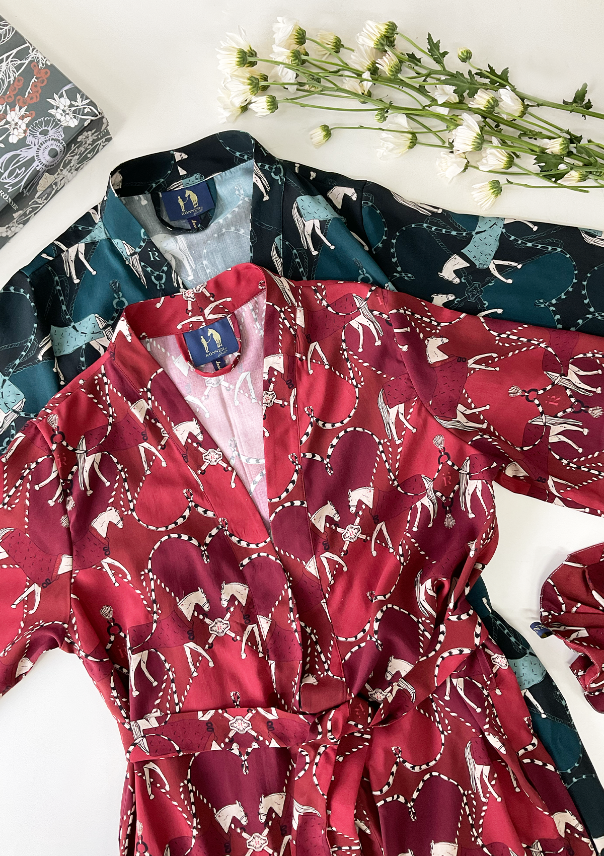 Horsebond Robe | Crimson | Equestrian Sleepwear Collection