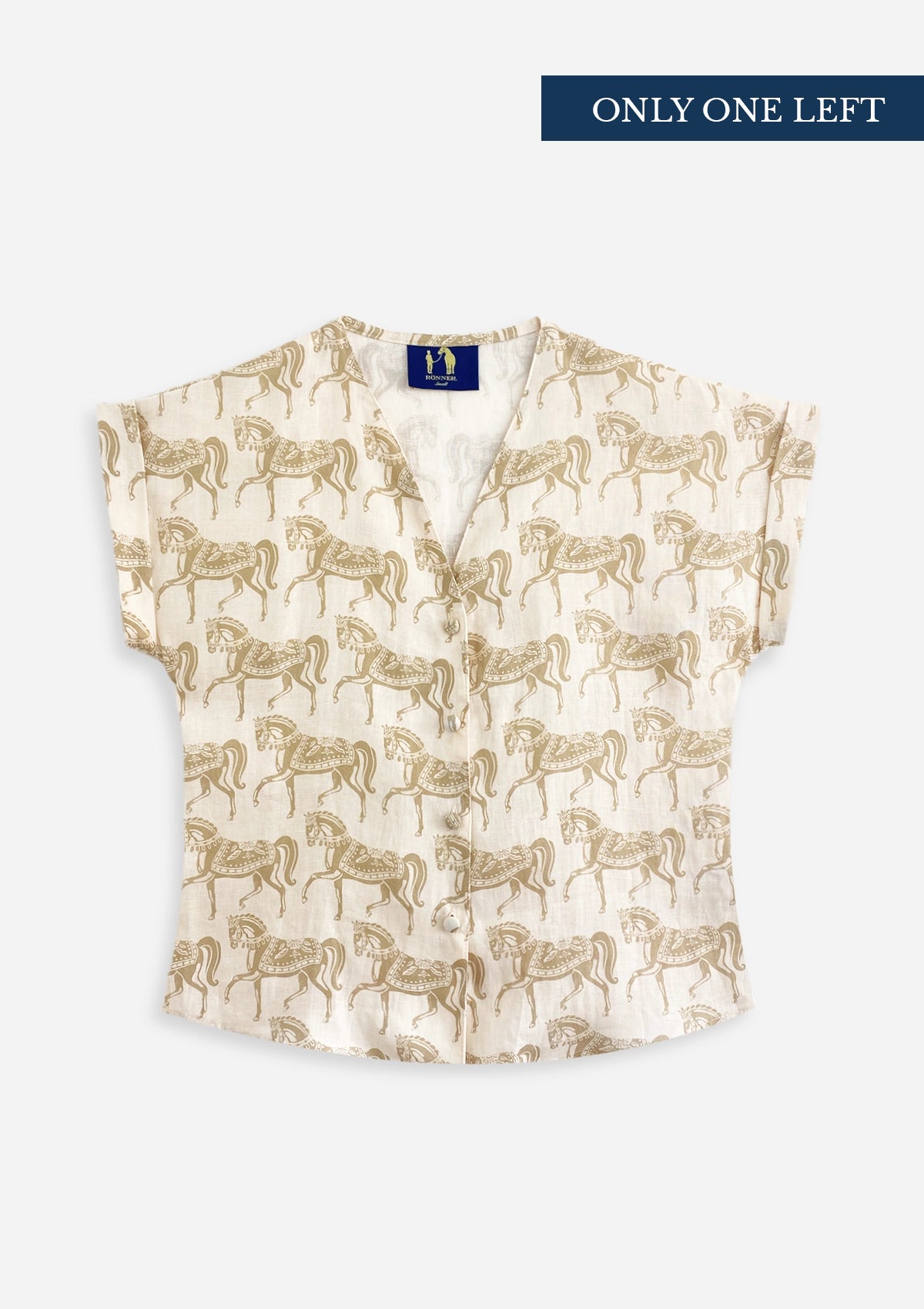 Lila Linen Shirt | Blossomare Print | Neutral