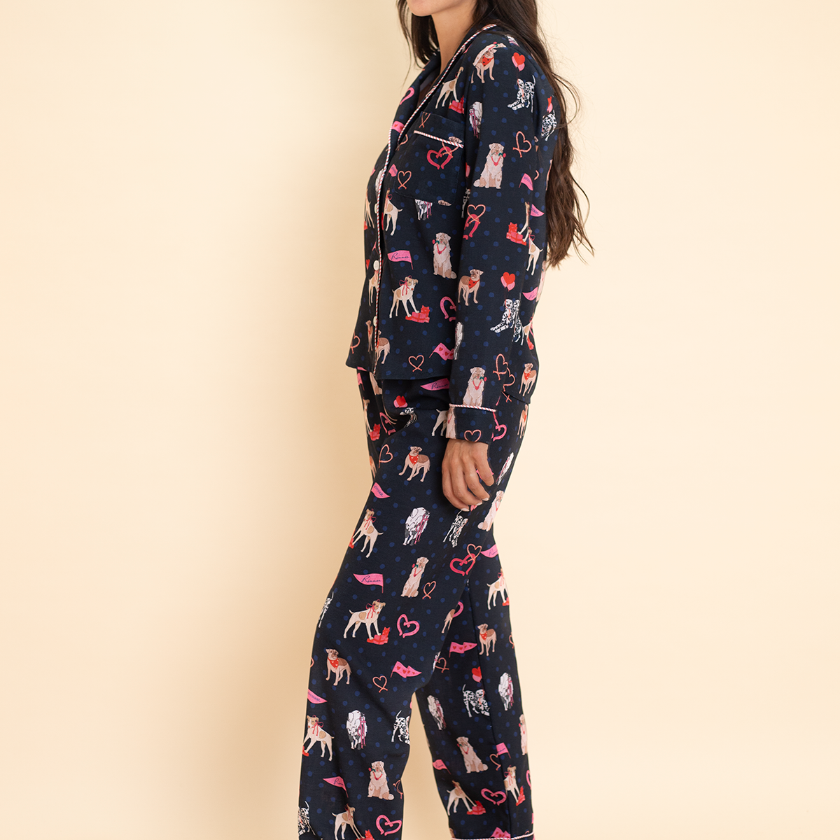 【MOODMOON】Flynn Long Sleeve Pajama Set loyal-luck-long-sleeve-blue-1.