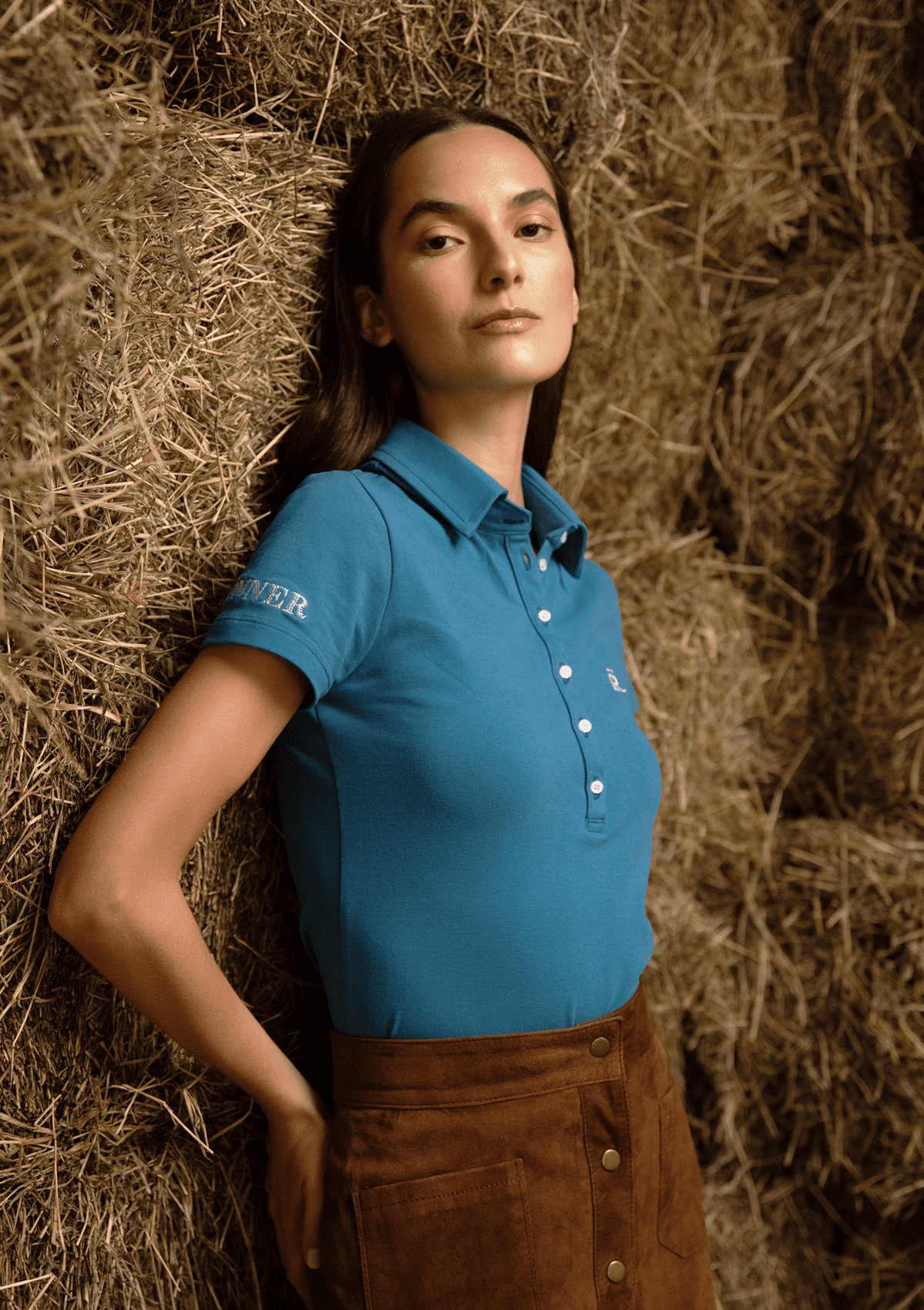 Lucia Cotton Polo - Shirt | Short Sleeve | Teal | Sample - RönnerPolo ShirtS