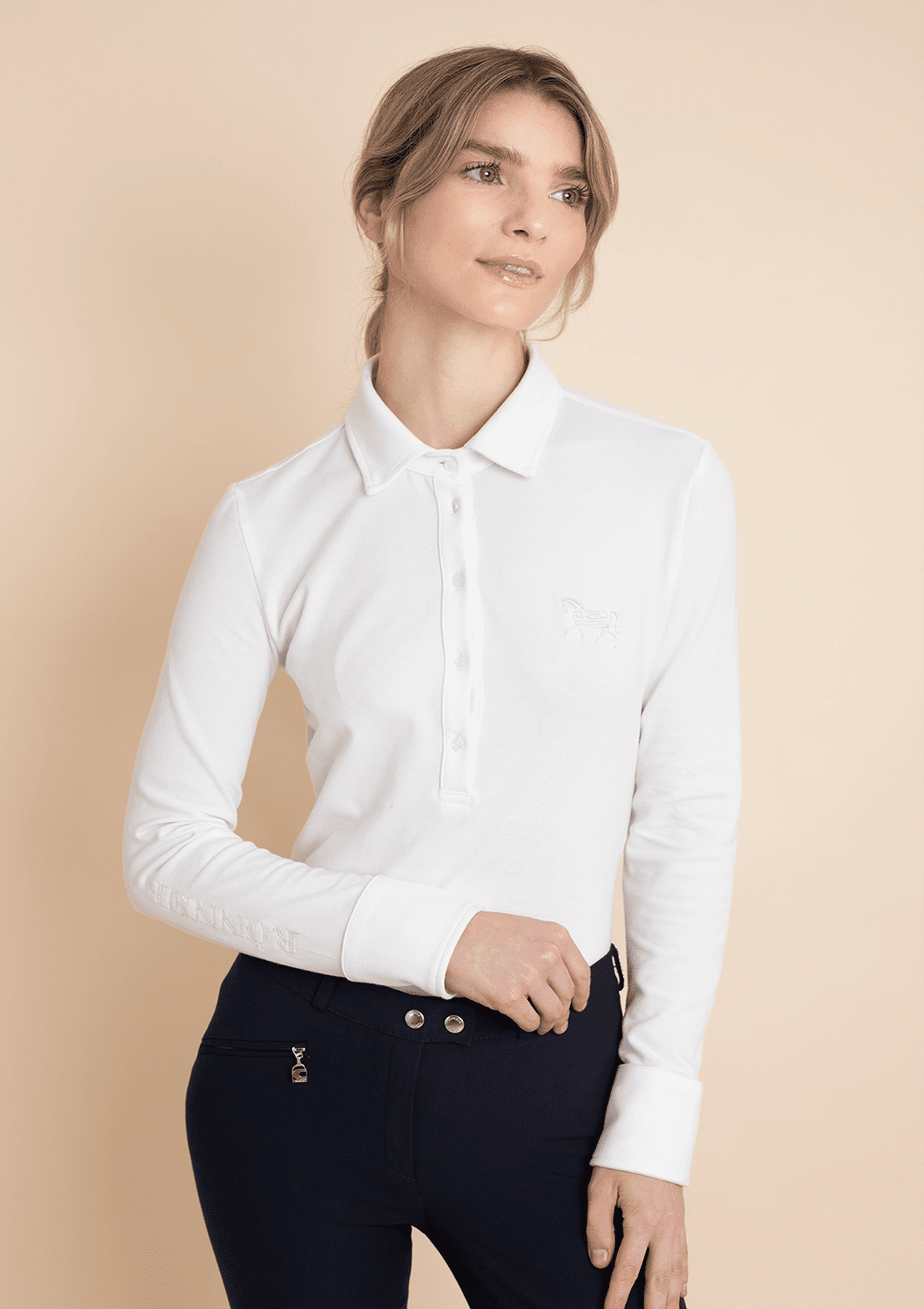Lucia Polo - Shirt | Long Sleeve | White - RönnerPolo ShirtXS