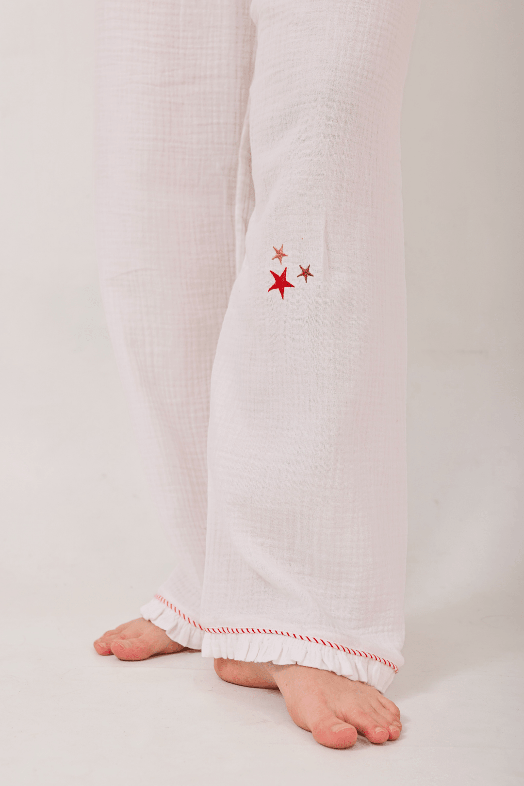 Lucky Stars Horses Pajama Set | Cranberry Limited Edition - RönnerLong Sleeve SetWhite