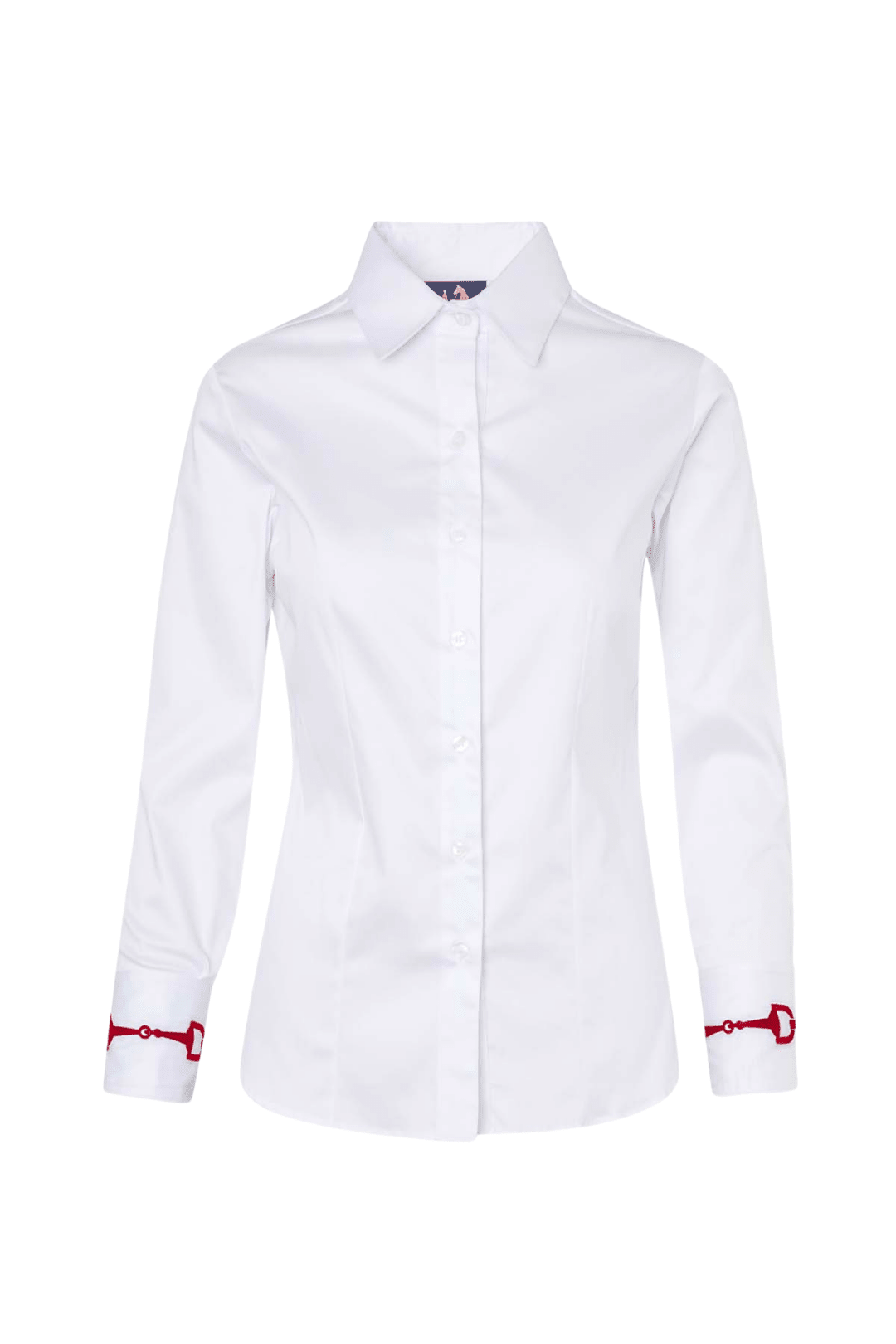 Margarita Cotton Shirt | Embroidered | White - RönnerShirtWhite and Red