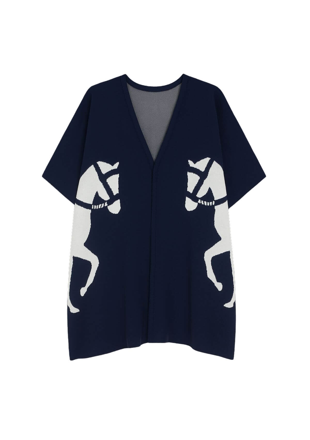 Marina Poncho | Classic Knit - RönnerNavy