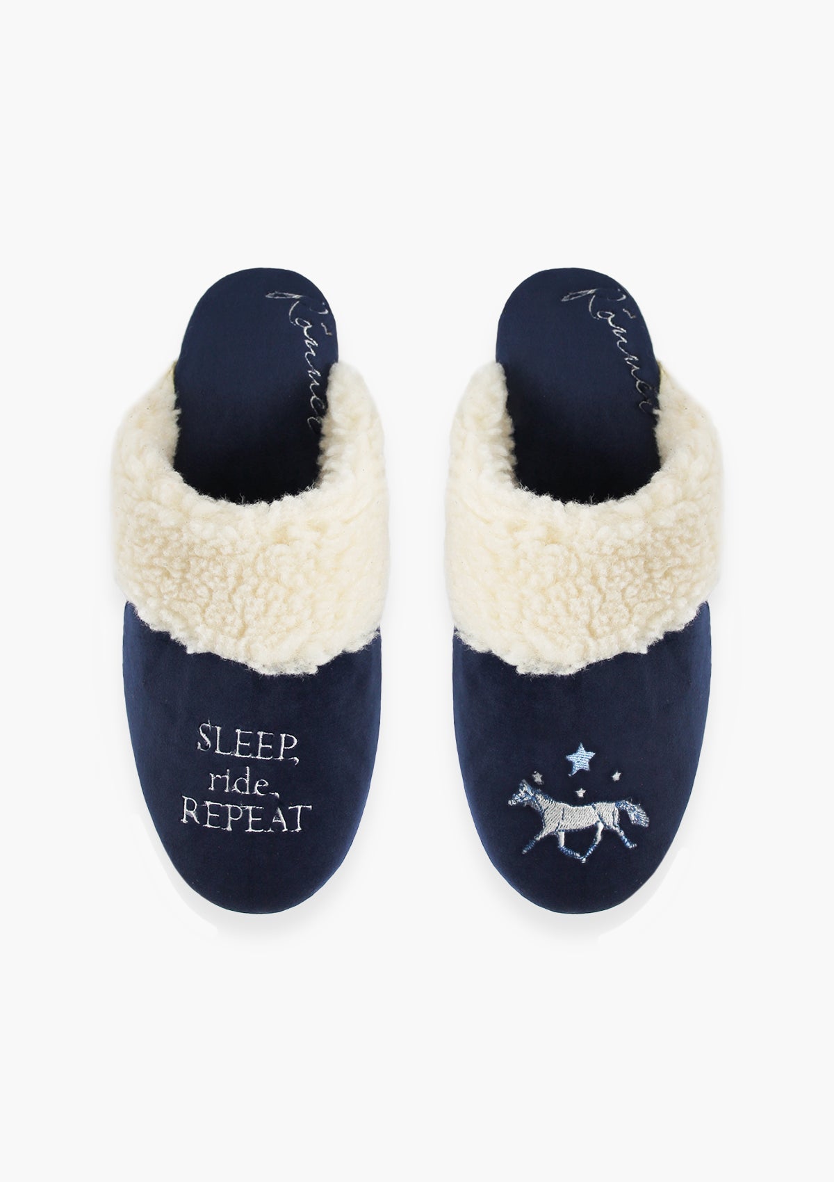 Midnight Horse Slippers | Navy - RönnerPajamasS