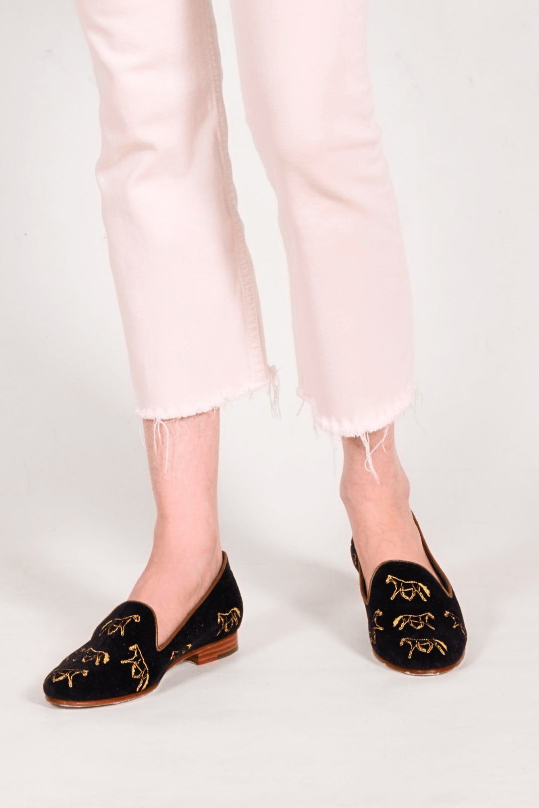 Mimosa Velvet Loafers | Horses - RönnerLoafersBlack