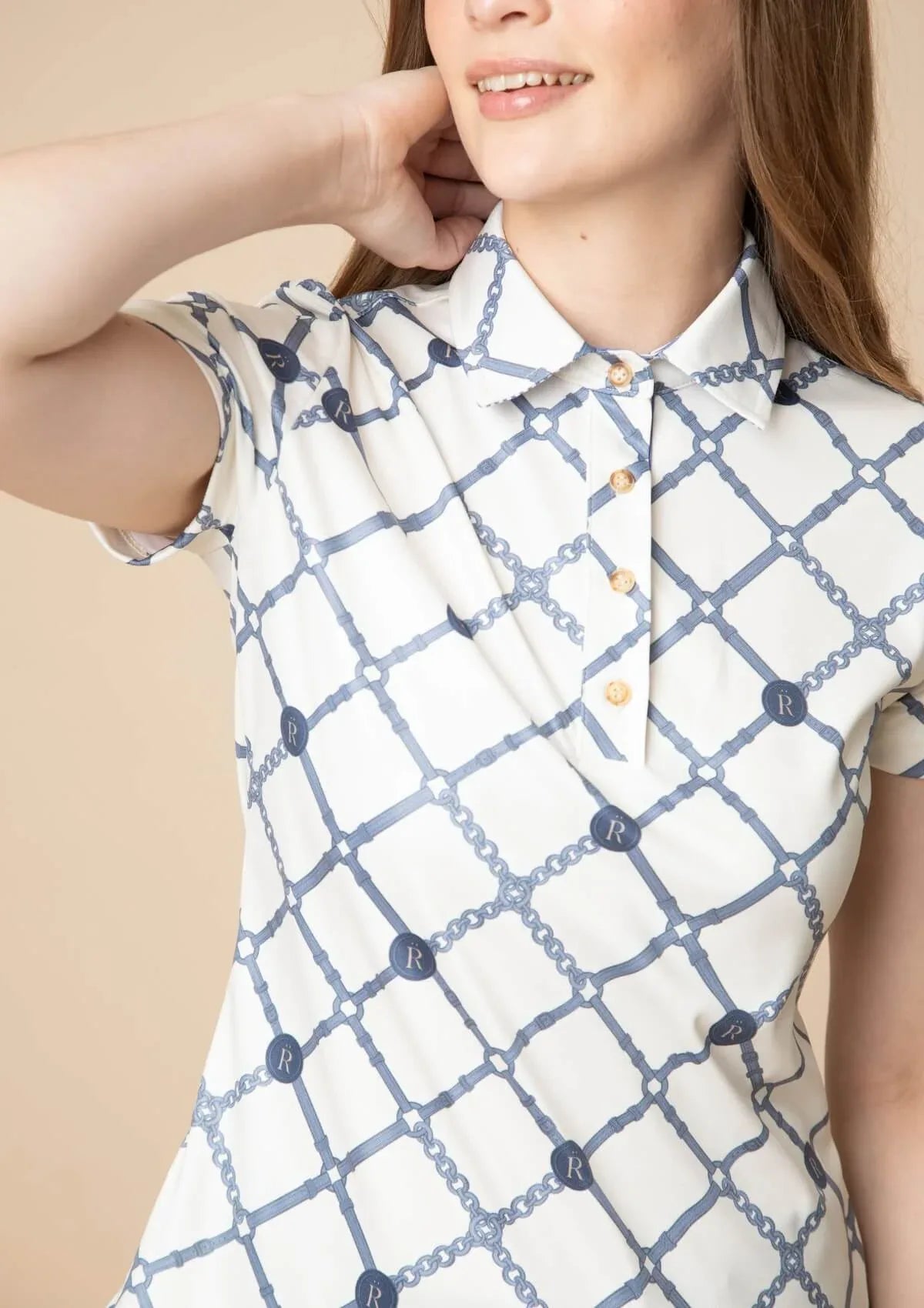 Mulberry Polo - Shirt | Short Sleeve | Beltina Print | Blue - RönnerPolo ShirtXS