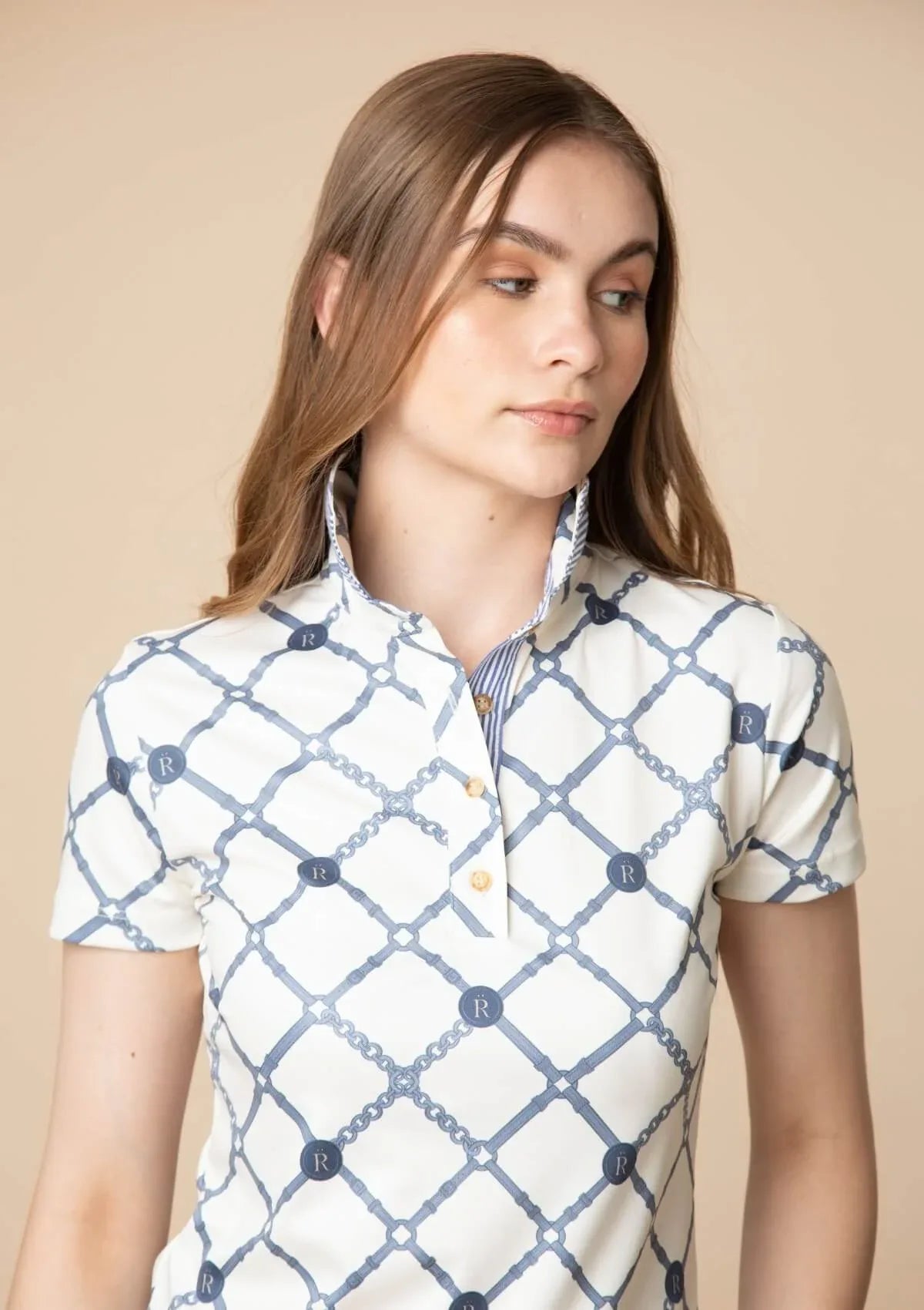 Mulberry Polo - Shirt | Short Sleeve | Beltina Print | Blue - RönnerPolo ShirtXS