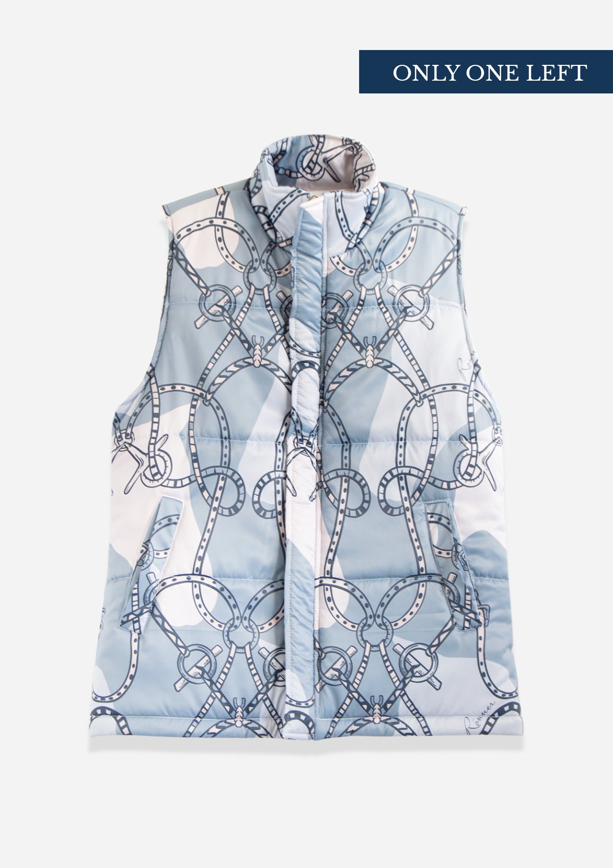 Mystic Vest | Saddlery Print | Light Blue