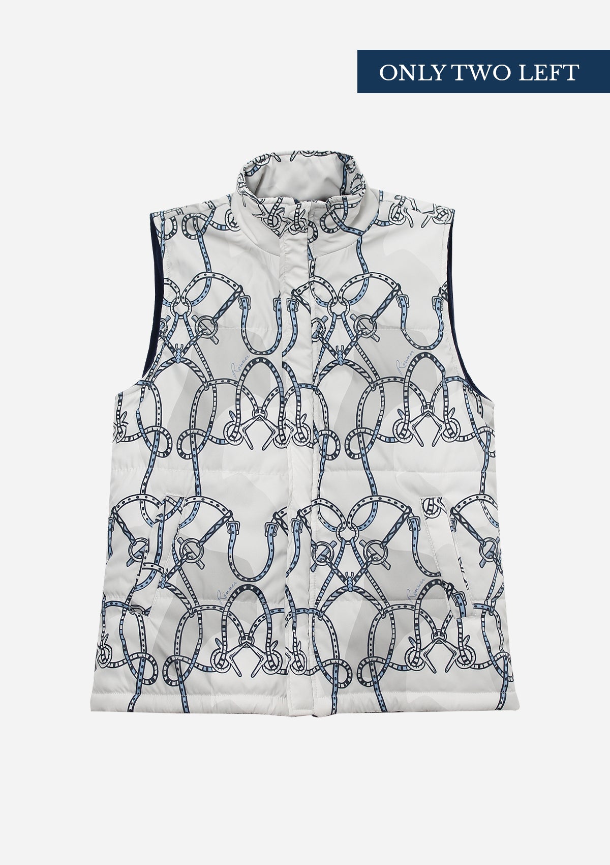 Mystic Vest | Saddlery Print | Cream & Navy