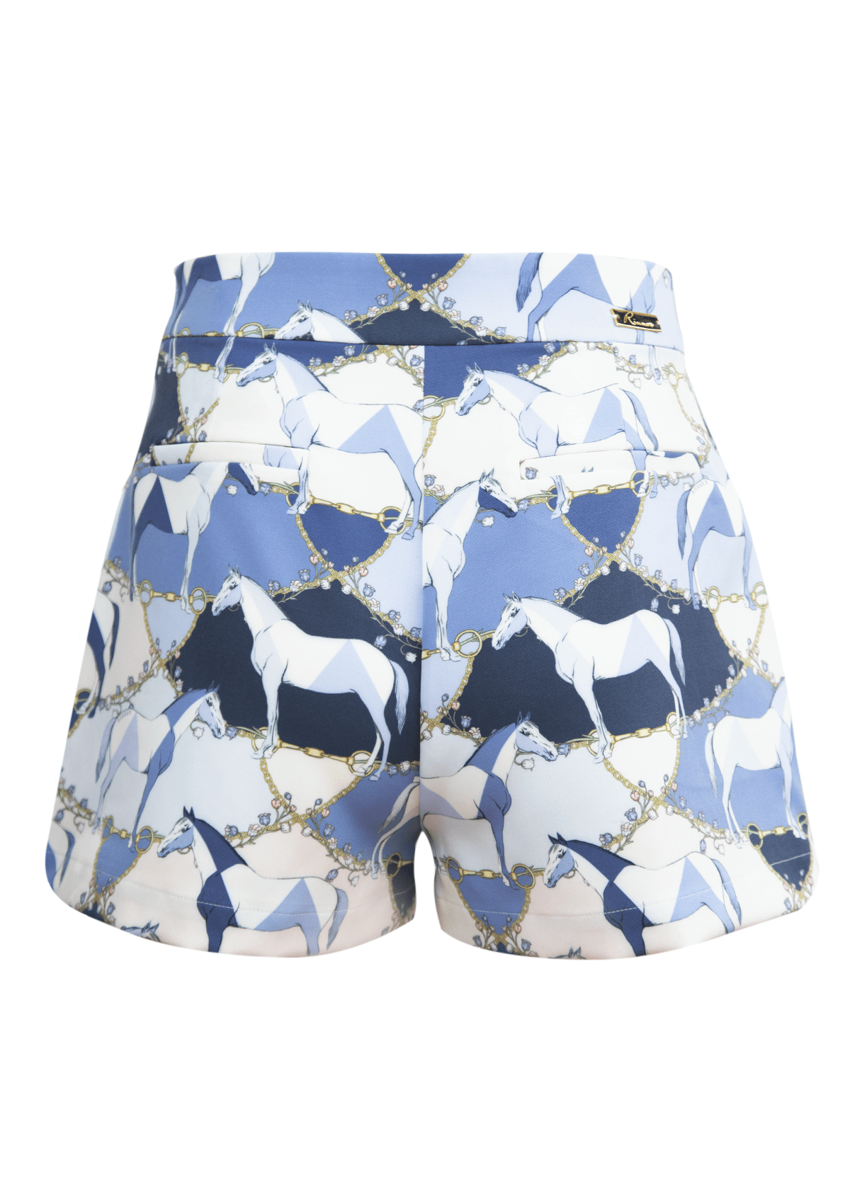 Noah Stretchy Shorts | Geo Horses Print - RönnerShortXS