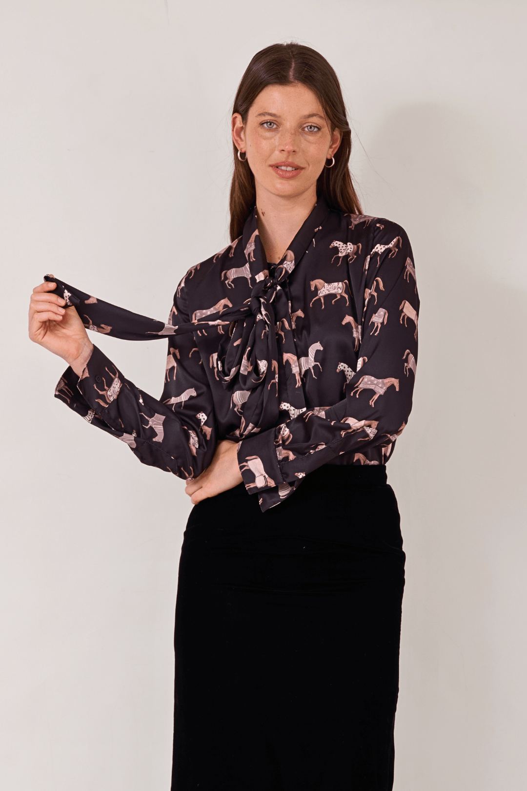Noelia Sateen Blouse - RönnerBlack