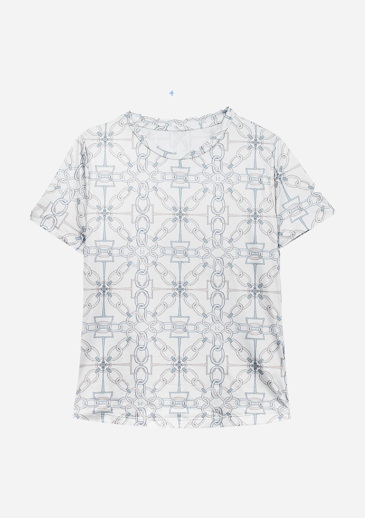 Nora T-Shirt | Chainlink Print | Powder | Sample - RönnerPolo ShirtXS
