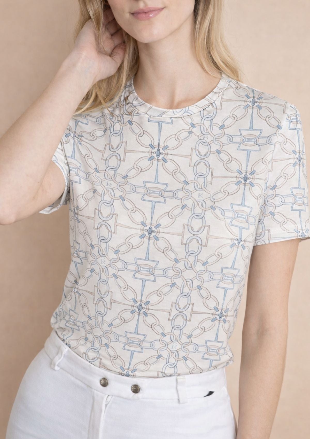 Nora T-Shirt | Chainlink Print - RönnerPolo ShirtXS