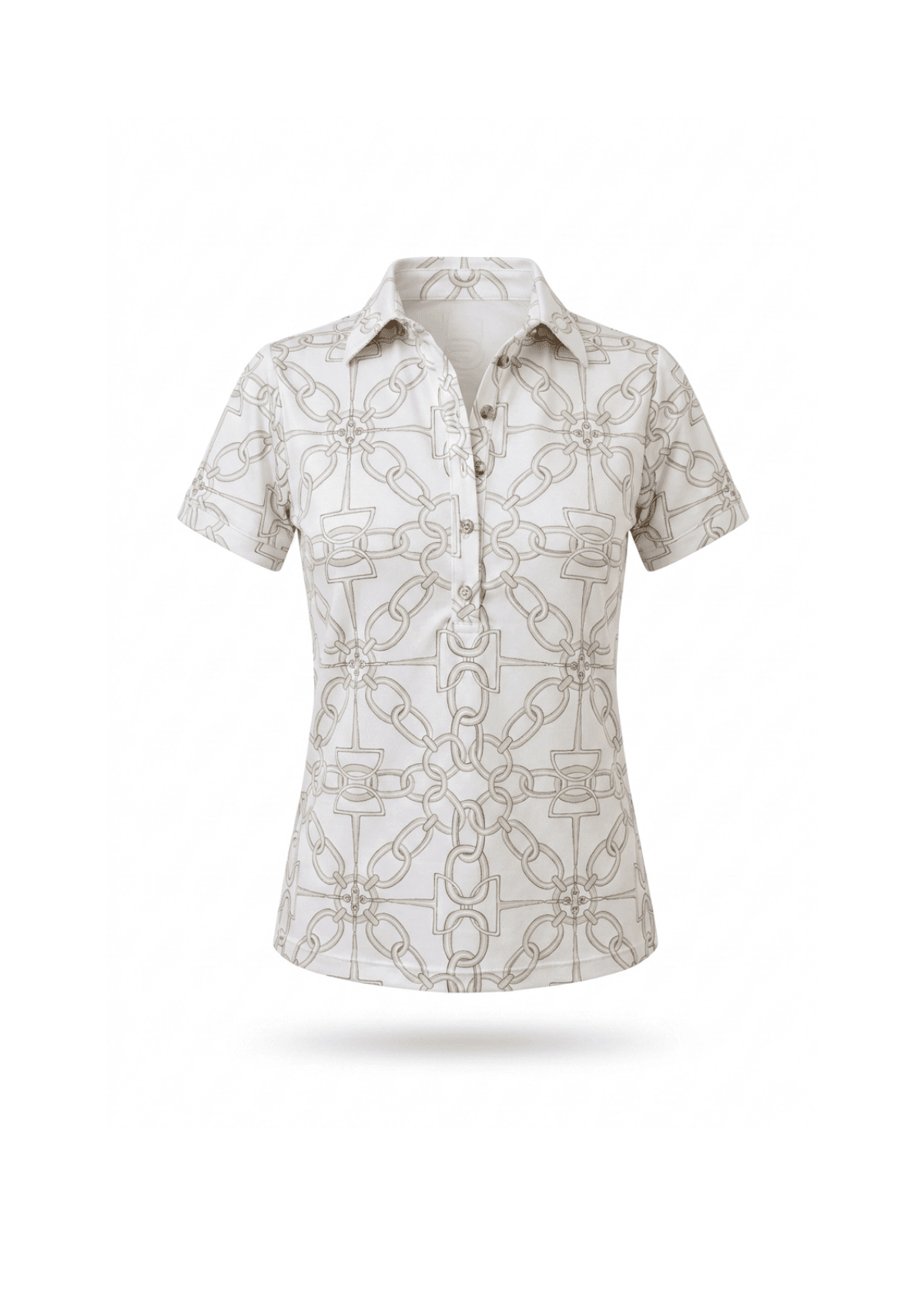 Olivia Polo - Shirt | Short Sleeve | Chainlink Print | Bloom - RönnerPolo ShirtS