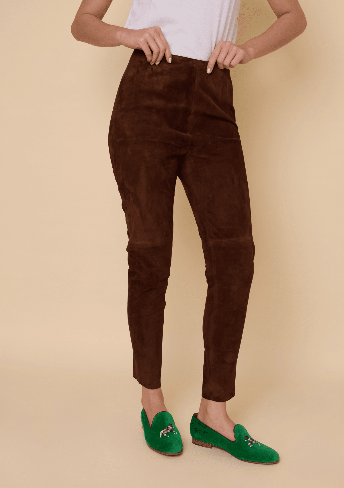 Pampa Suede Leggings | Cognac - RönnerLeggingsXS