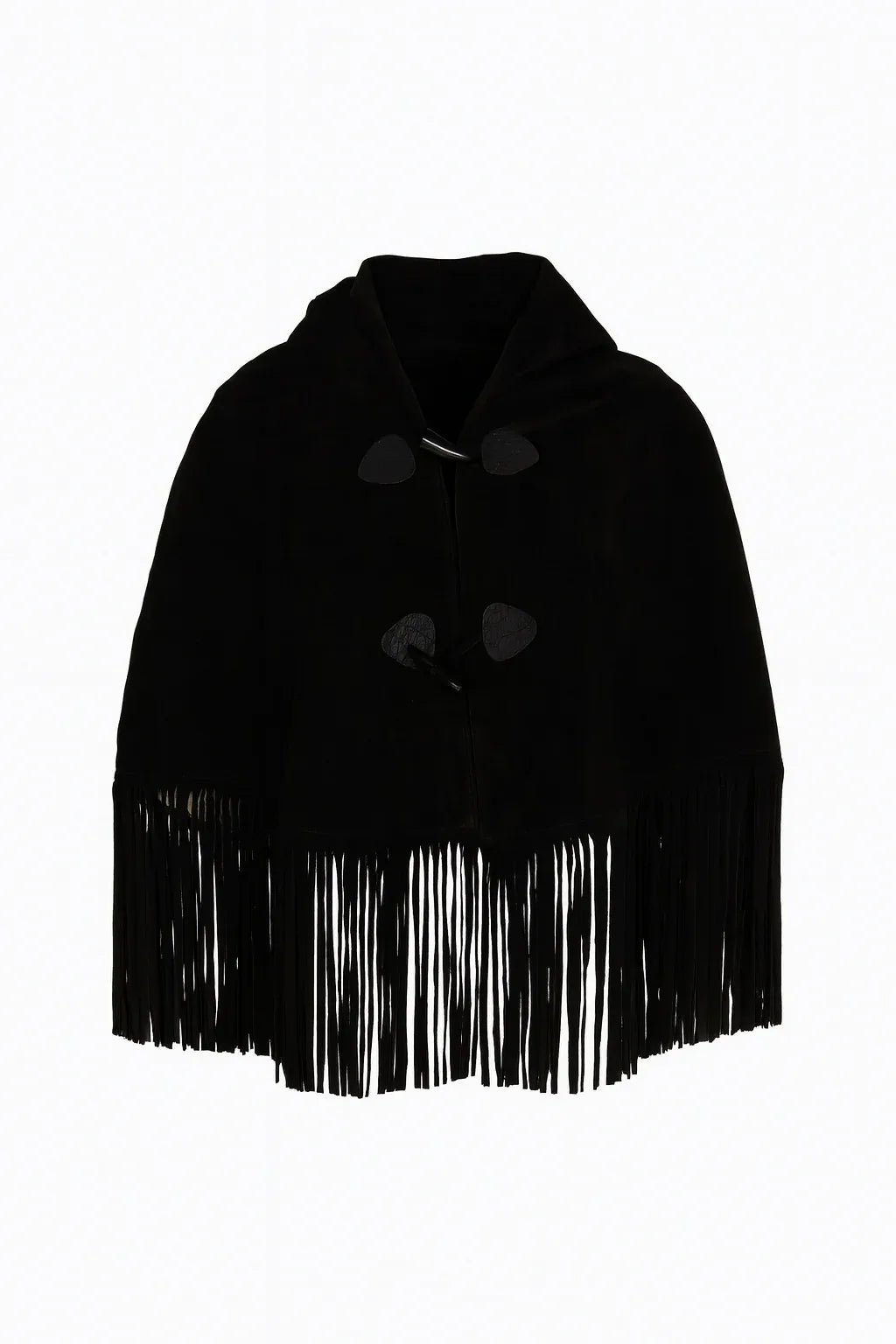 Pampa Suede Poncho | Suede Leather - RönnerVestBlack and Gold