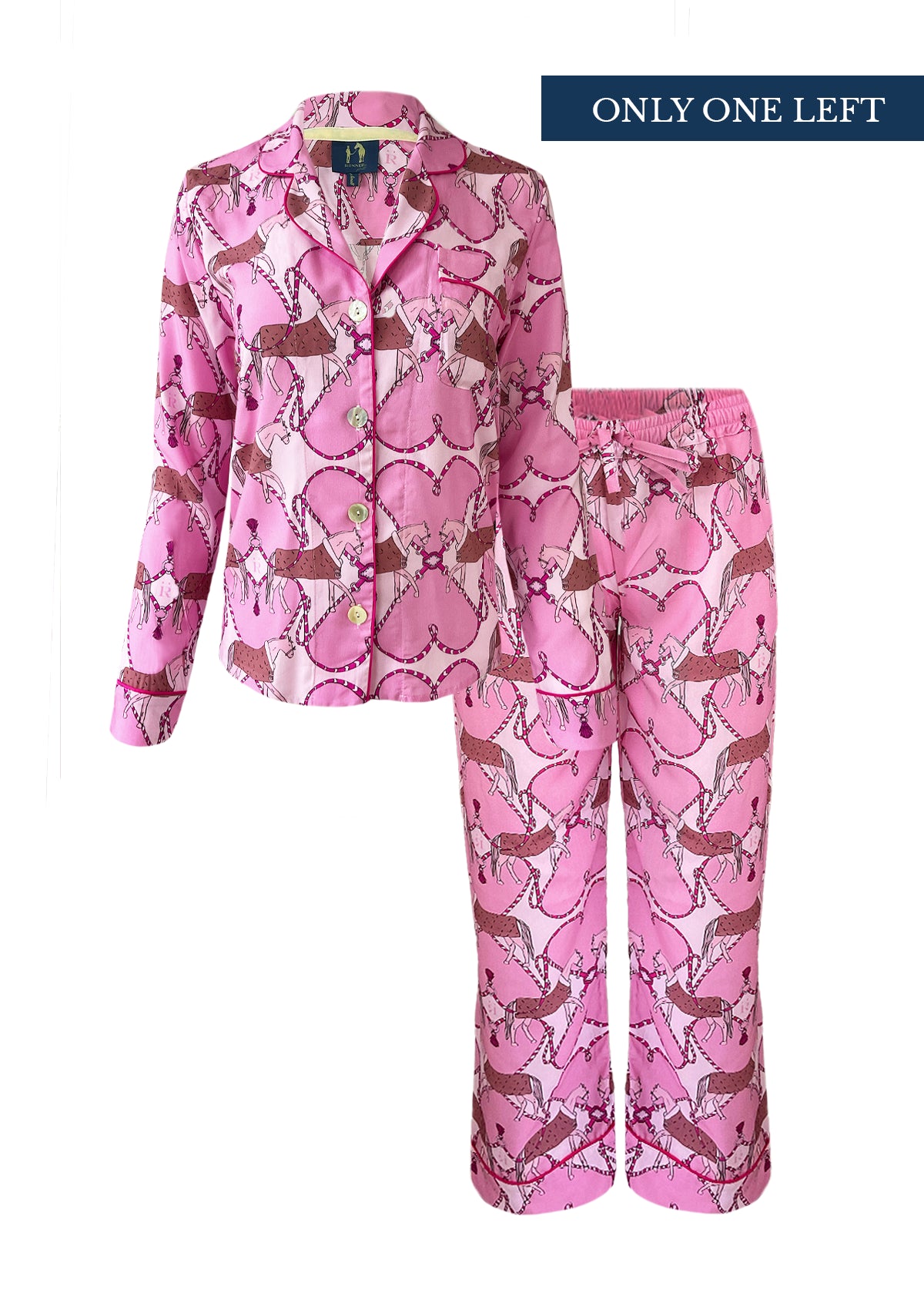 Horsebond PJ’s Set Long Sleeve | Pink | Only One Left