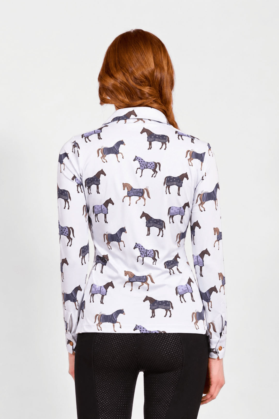 Poise Printed | Polo Shirt | Long Sleeve - RönnerPolo ShirtWhite