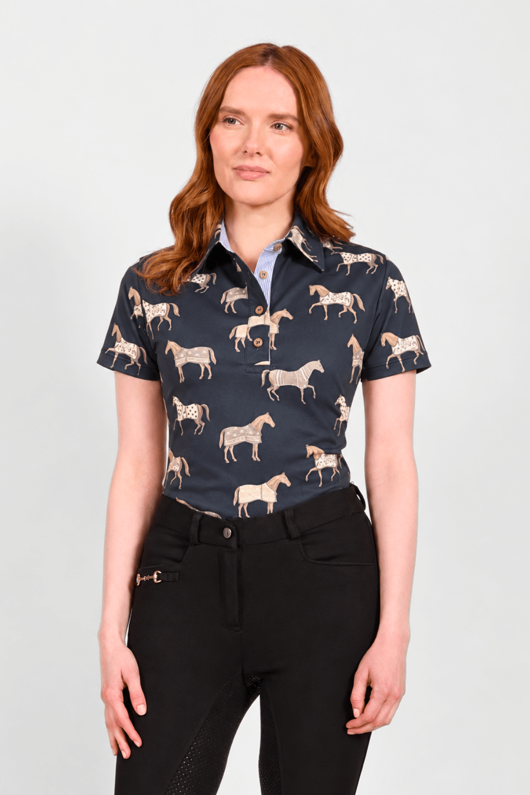 Poise Printed Polo Shirt - RönnerPolo ShirtBlack