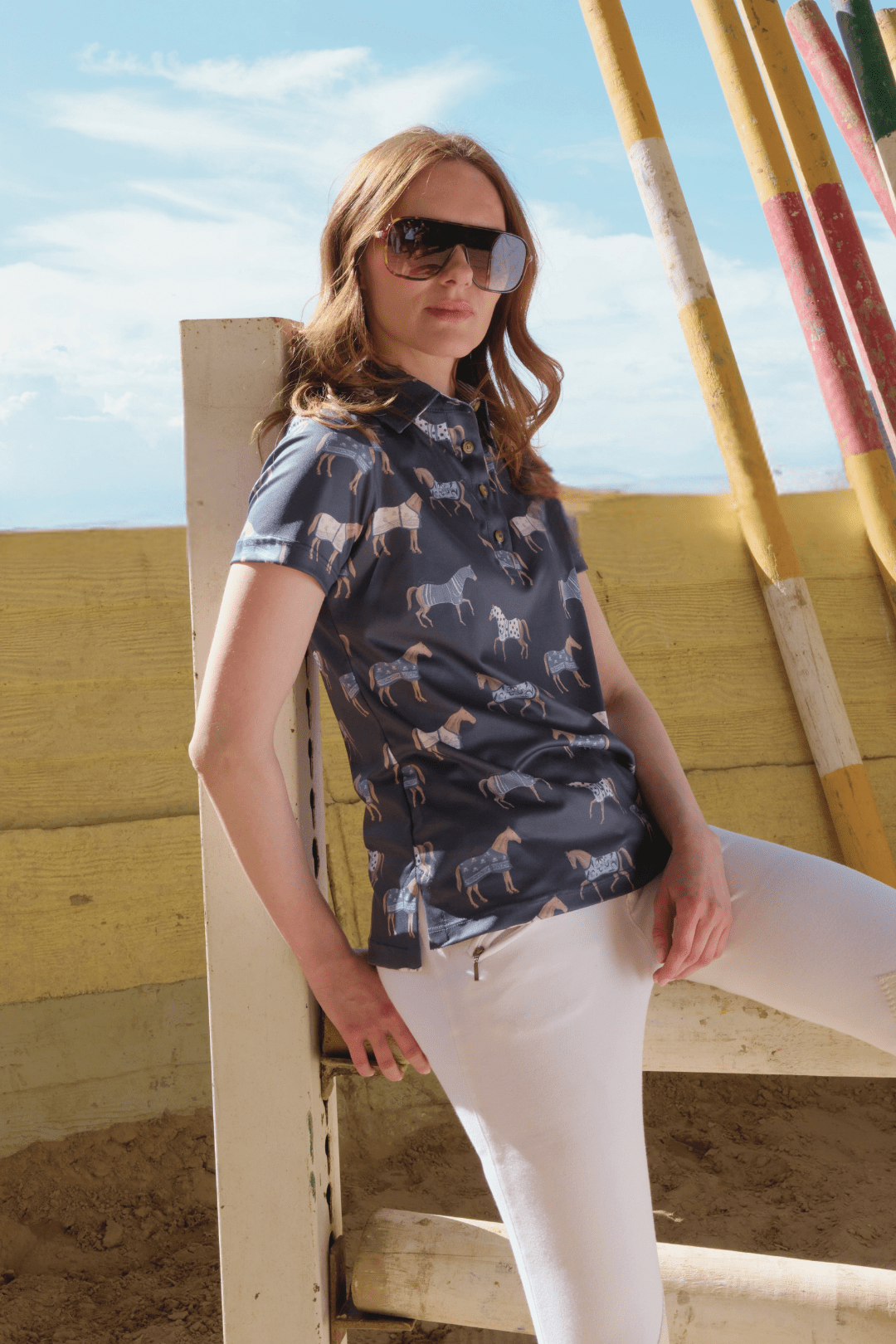 Poise Printed Polo Shirt - RönnerPolo ShirtNavy