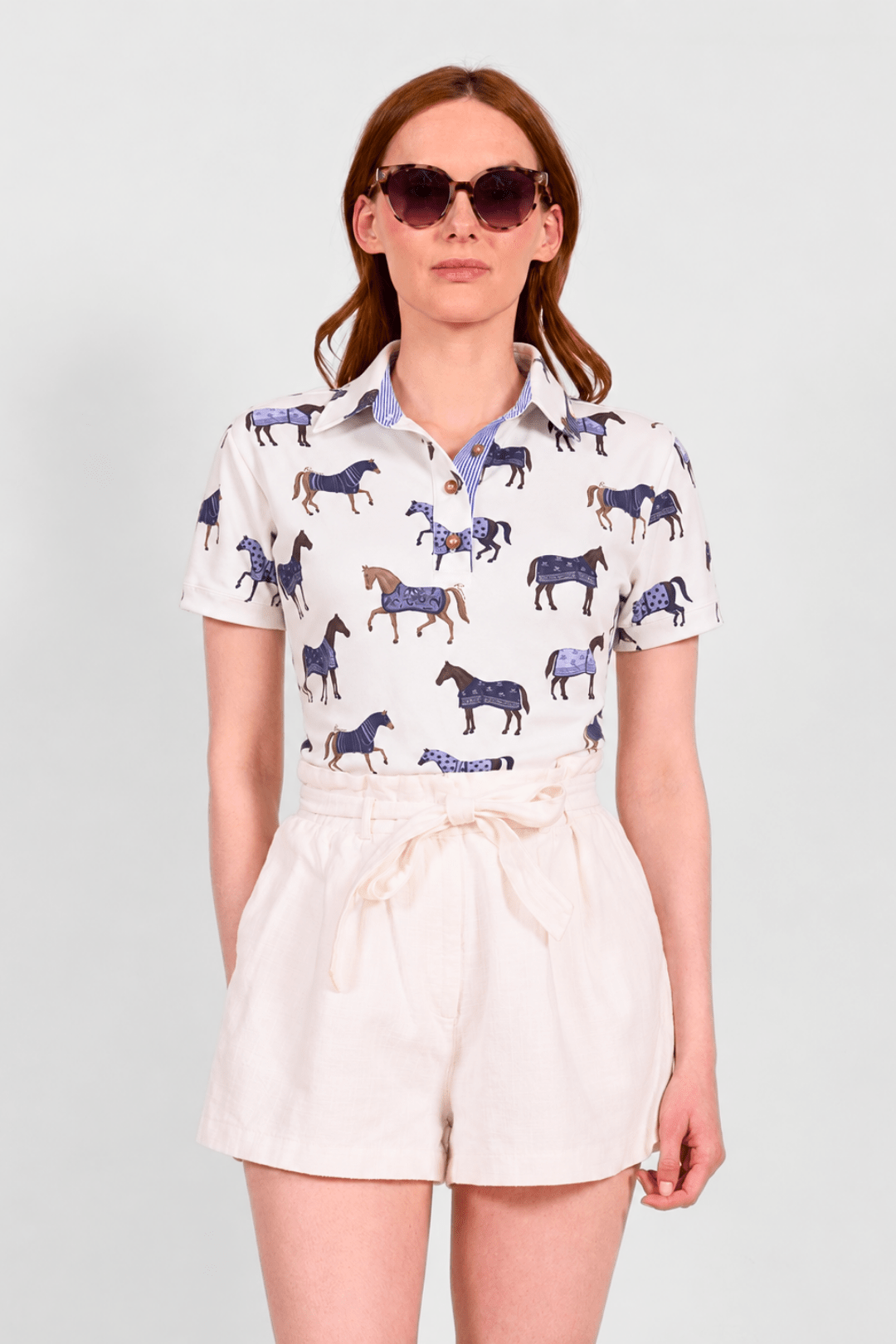 Poise Printed Polo Shirt - RönnerPolo ShirtWhite