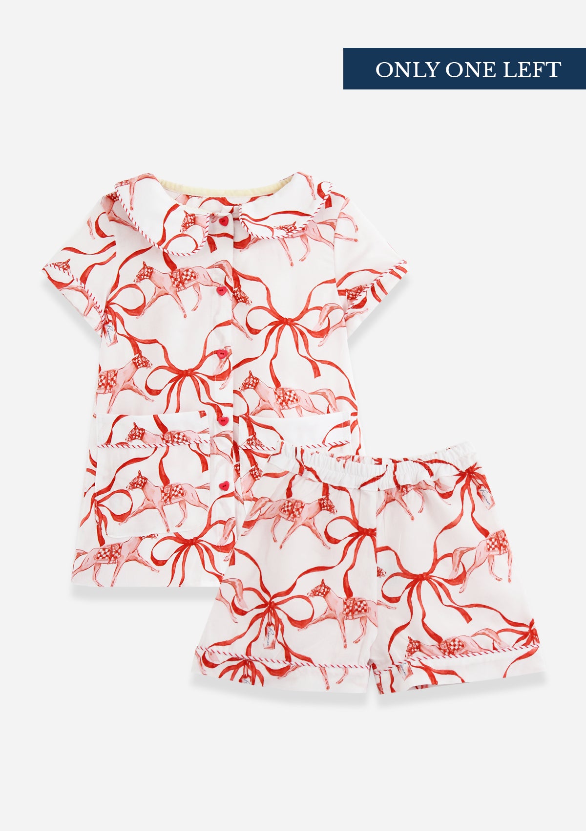 Ponyland Short Sleeve | Lucky Ribbon Red & White