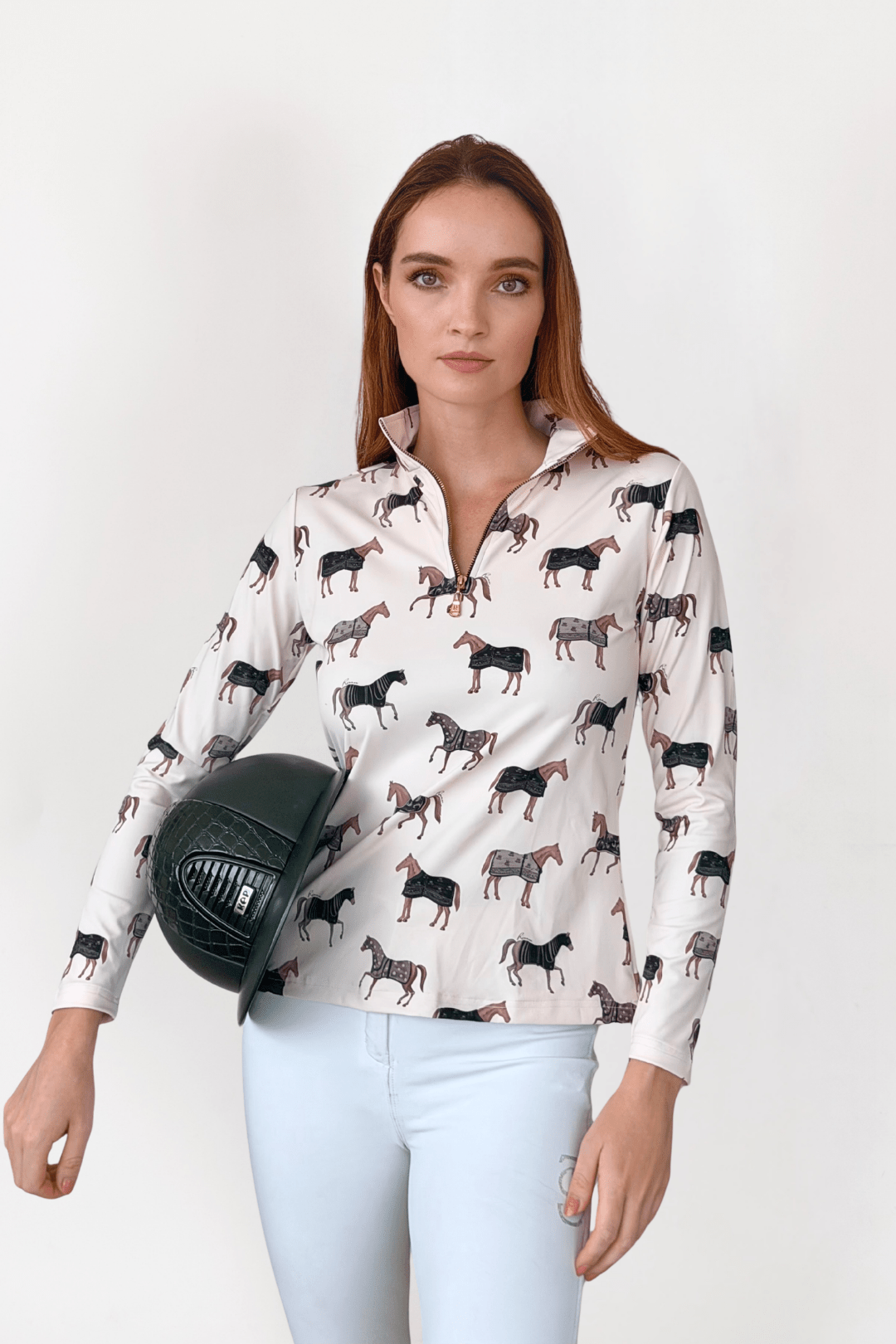 Q-Zip | Poise Print | Long Sleeve - RönnerShirtCream