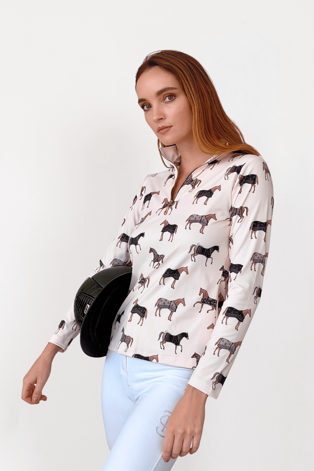 Q-Zip | Poise Print | Long Sleeve - RönnerShirtCream