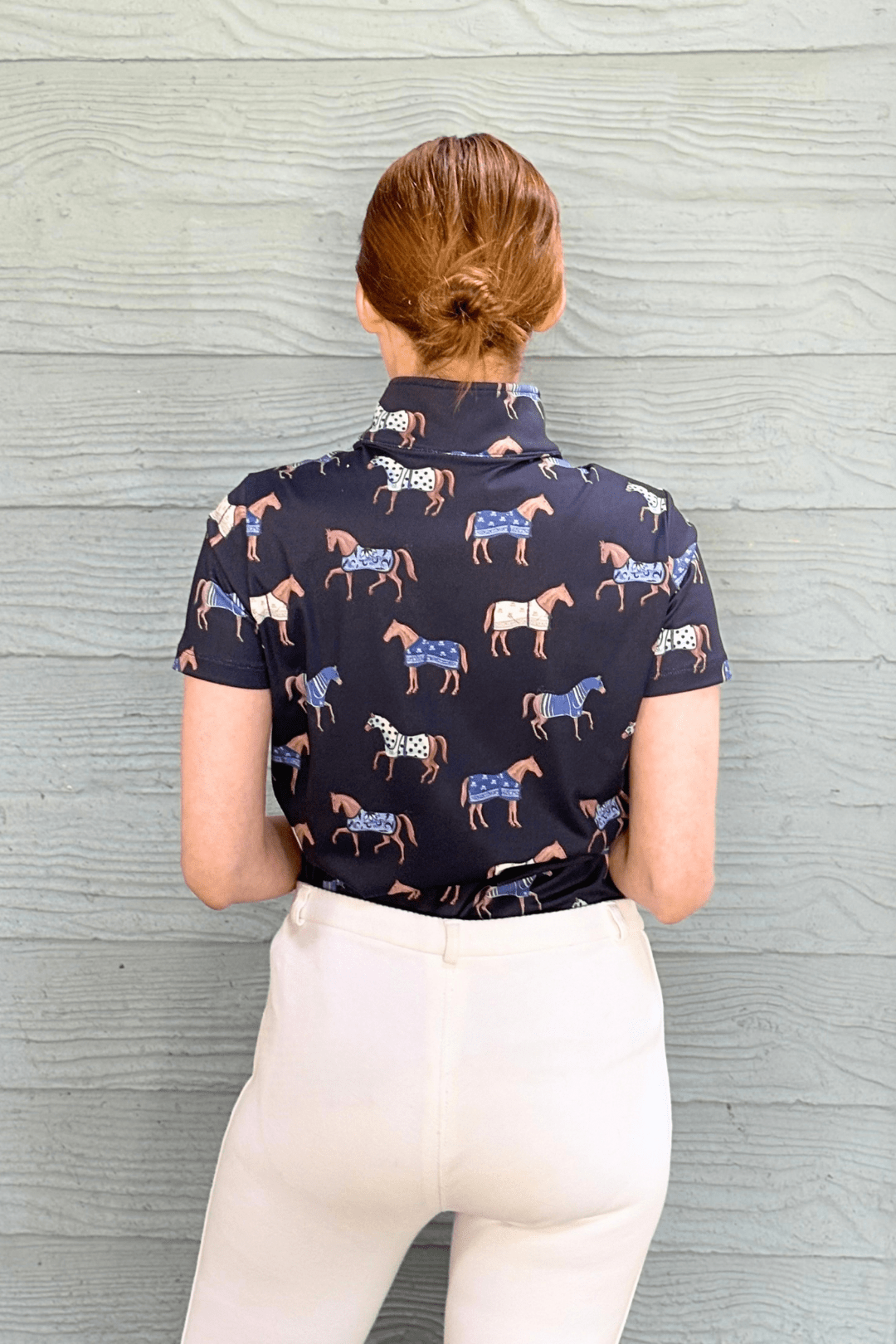 Q-Zip | Poise Print | Short Sleeve - RönnerShirtNavy
