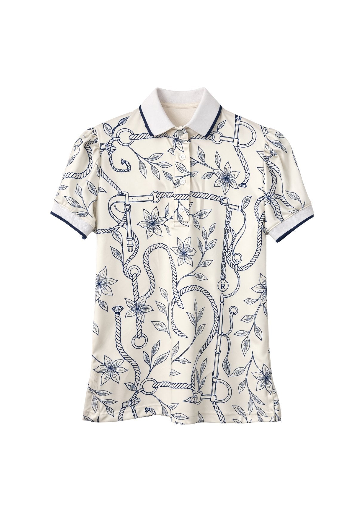 Regatta Polo - Shirt Short Sleeve Ropes Print - RönnerEcru