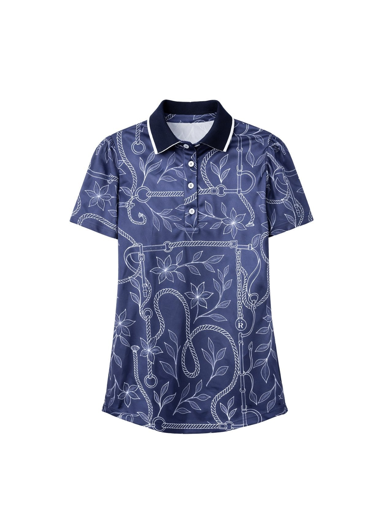Regatta Polo - Shirt Short Sleeve Ropes Print - RönnerNavy