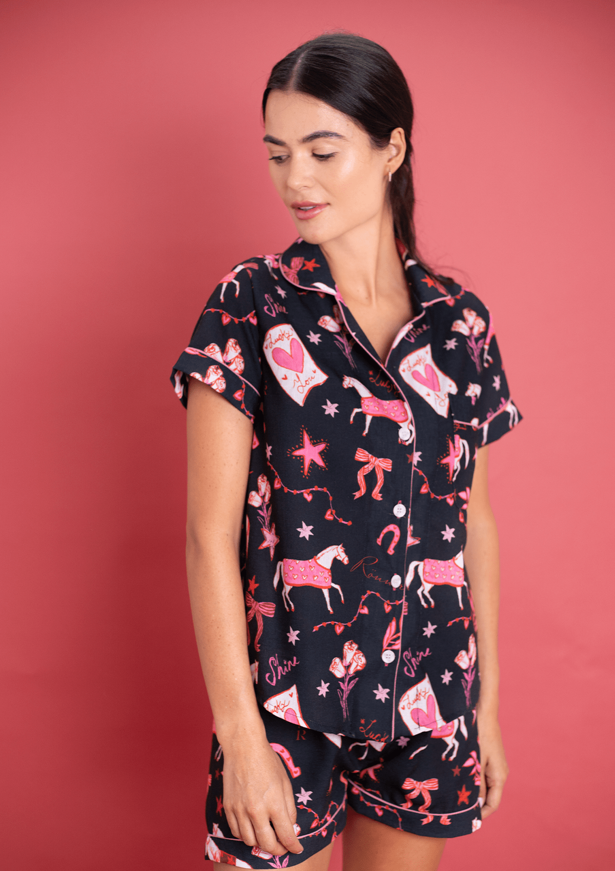 Riding The Stars PJ's Set | Short Sleeve - RönnerPajamasXS