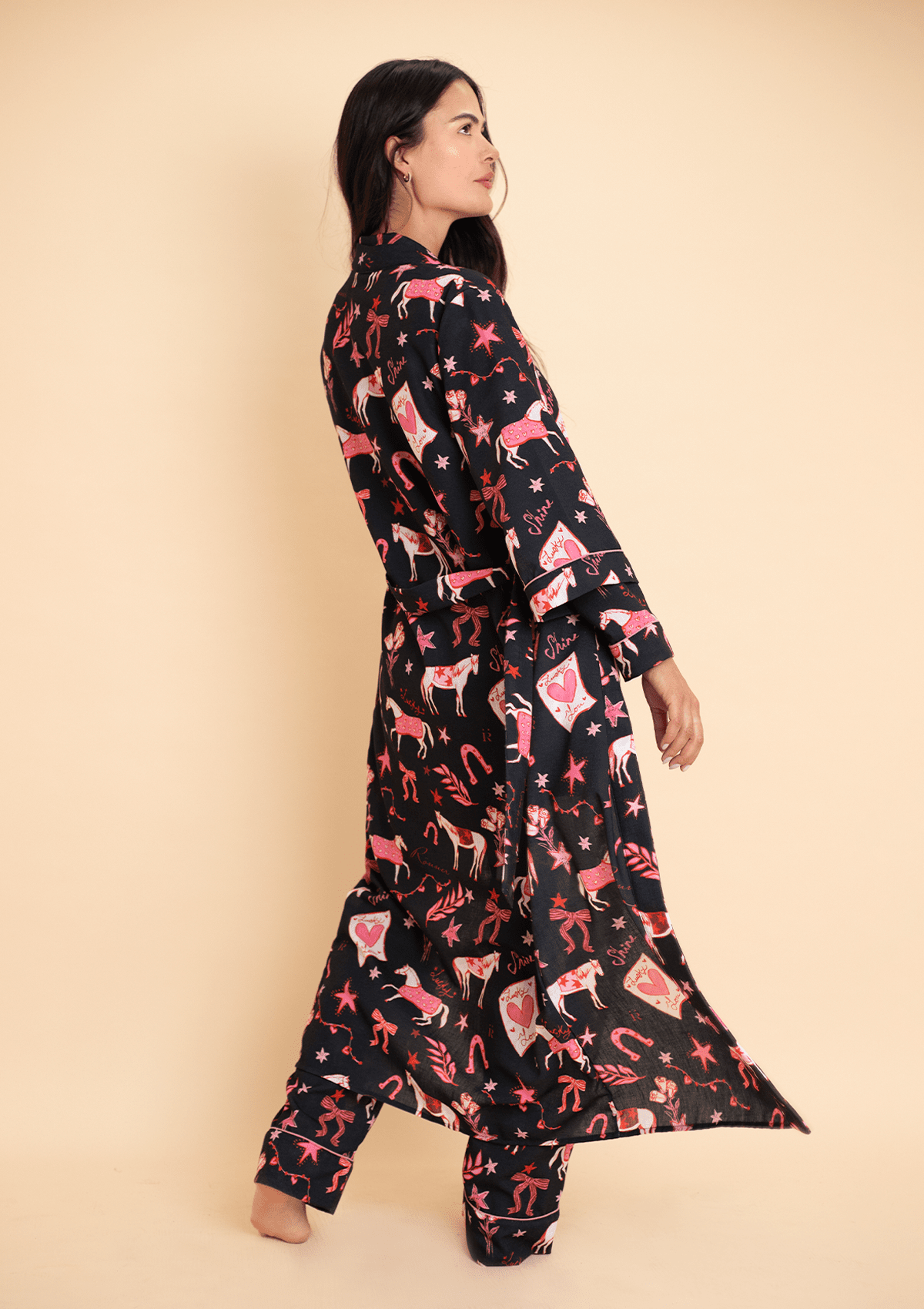 Riding The Stars Robe | Black | Sample - RönnerPajamasM