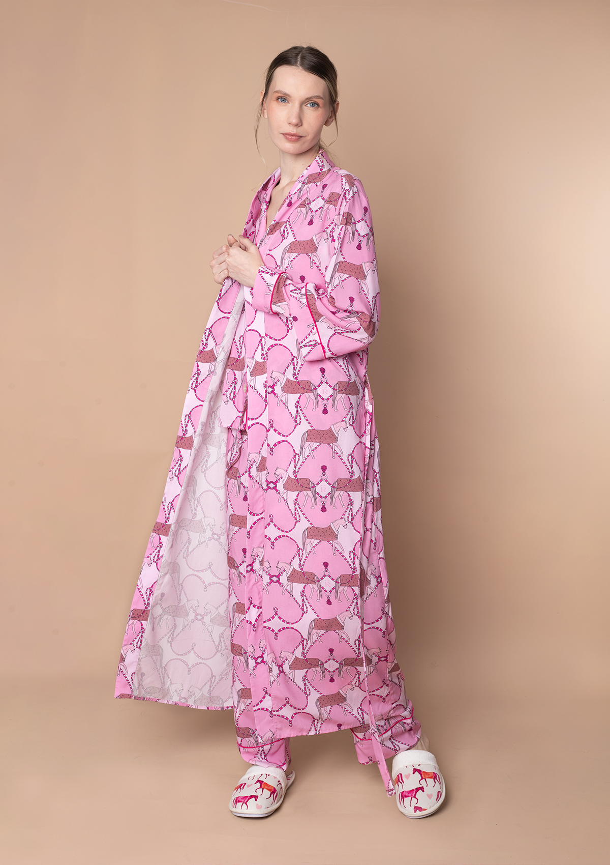 Horsebond Robe | Pink | Equestrian Sleepwear Collection